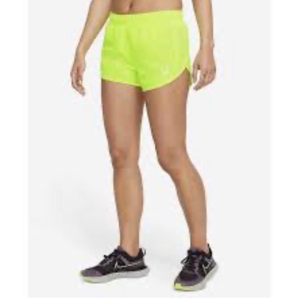 Under Armour Neon Yellow Heatgear Fitted Athletic Shorts Medium